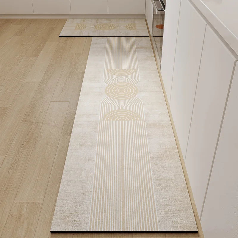 Minimalist geometric diatomaceous earth mat for household anti slip foot mat, water absorption and anti drop kitchen mat Oasis Select 05 50X80cm