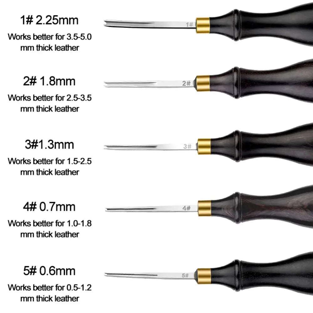 Leather Edge Beveler – Wooden Handle Skiving Tool for Crafters Leather Crafting Tool Oasis Select