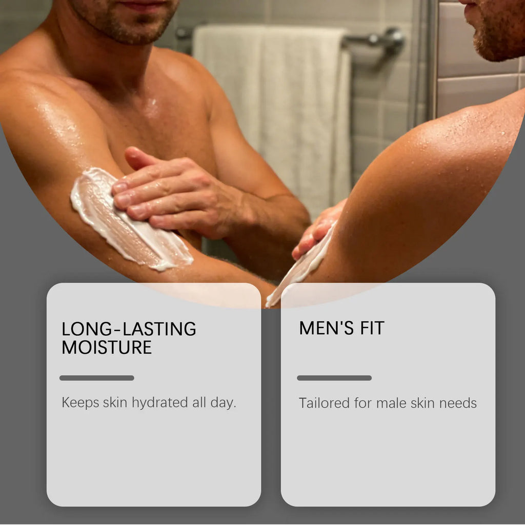 Men's Moisturizing Body Butter Deep Hydrating Nourishing Cream for Dry Skin Fast Absorption Non-Greasy Daily Body Lotion Oasis Select