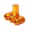 Tire Valve Stem Caps Decorative Tires Accessories Aluminum Alloy Nipple Wheel Caps For Cars Motorcycles Bicycle Cover Dustproof Oasis Select golden 4pcs