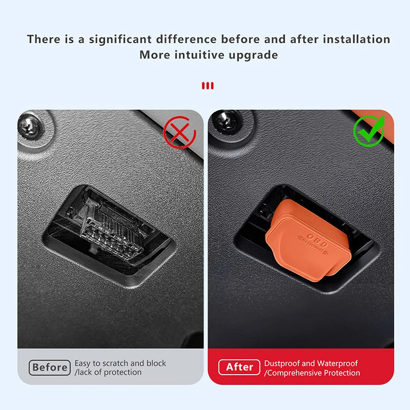 Vehicular OBD Diagnostic Connection Armor; Silica Dust Barrier Casing; Inside Ornamental Accessories Transformation Oasis Select