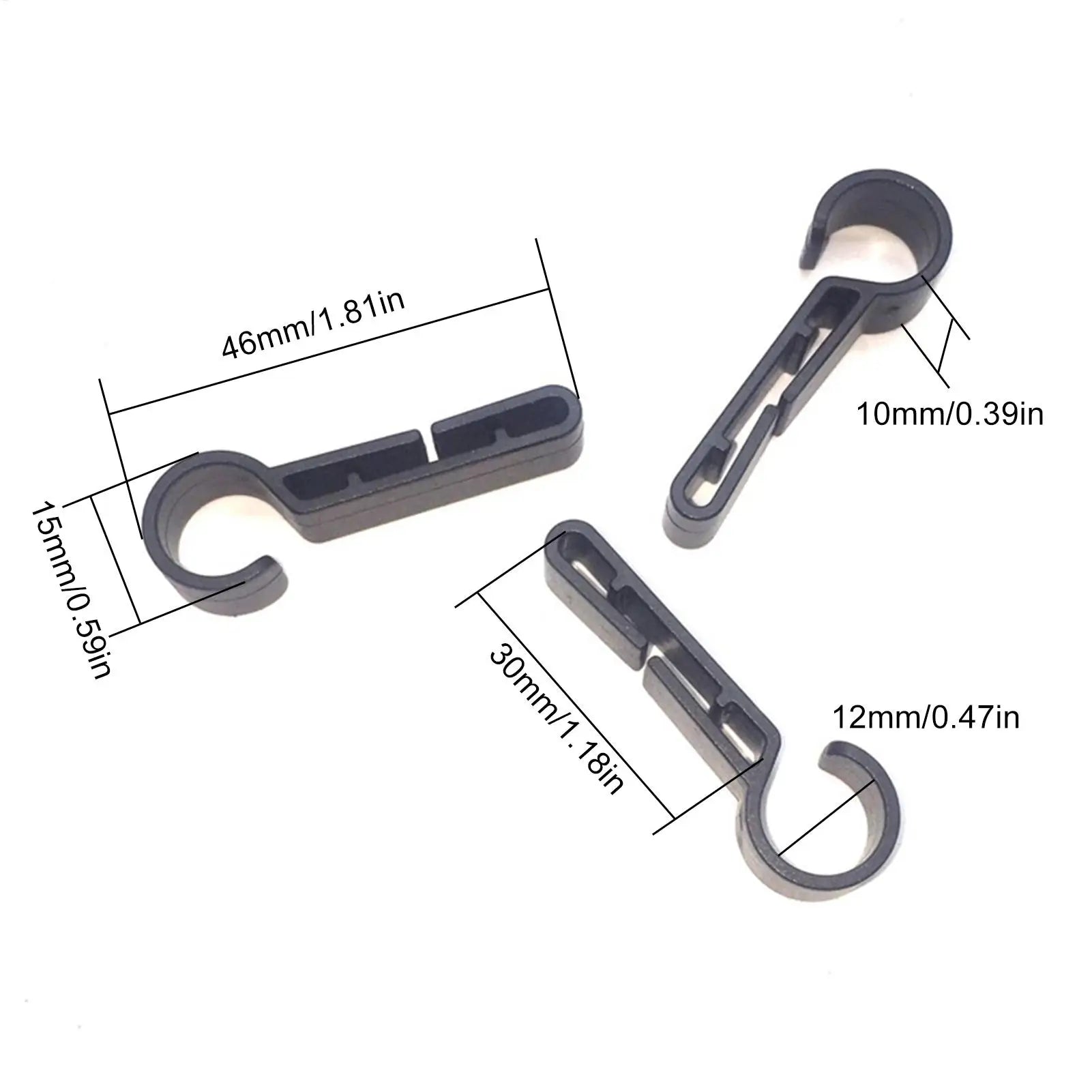 Hard Hat Light Clips 10-Pieces Helmet Headlight Safety Hooks Hard Hat Secure Attachment for Industrial Work Maintenance Outdoors Oasis Select