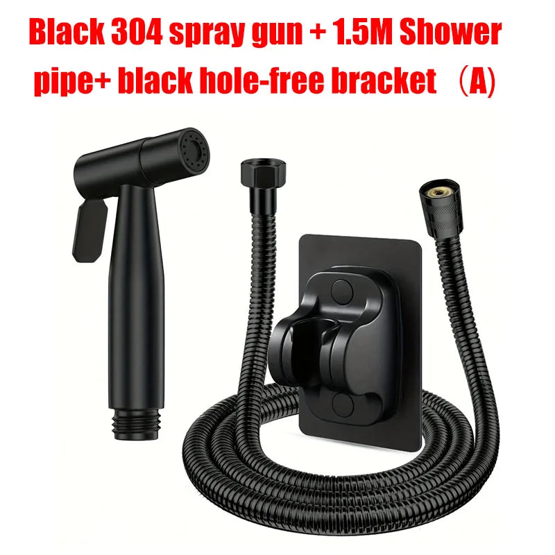 Handheld Bidet Sprayer – 304 Stainless Steel & Angle Valve