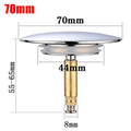 Durable Pop Up Waste Stopper New Brass Bath Stopper Adjustable Only Flat Seal Bathroom Tub Drain Filter Bathtub Accessories Oasis Select Silver