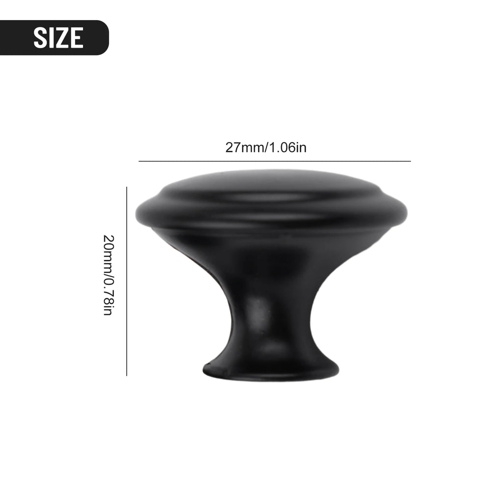 20Pcs Metal Black Single Grain Small Handle Cabinet Door Handle For Shower Room Toilet Cabinet Kitchen Hot Sale Oasis Select