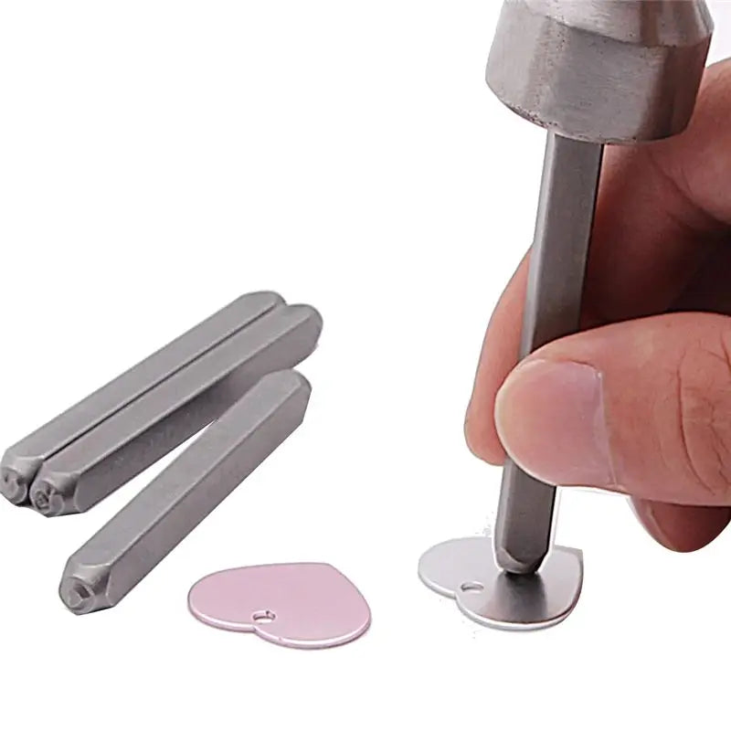 LIKE WISH 12 Piece Metal Stamp Set, 3Mm (1/8 Inch) Metal Punch Stamp Kit For Metal Punching Oasis Select