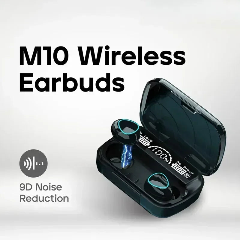 Original M10 Headphones Bluetooth Wireless Earpods Sports Stereo Noise Canceling Headphone Microphone Speaker Caixa De Som Gamer Oasis Select