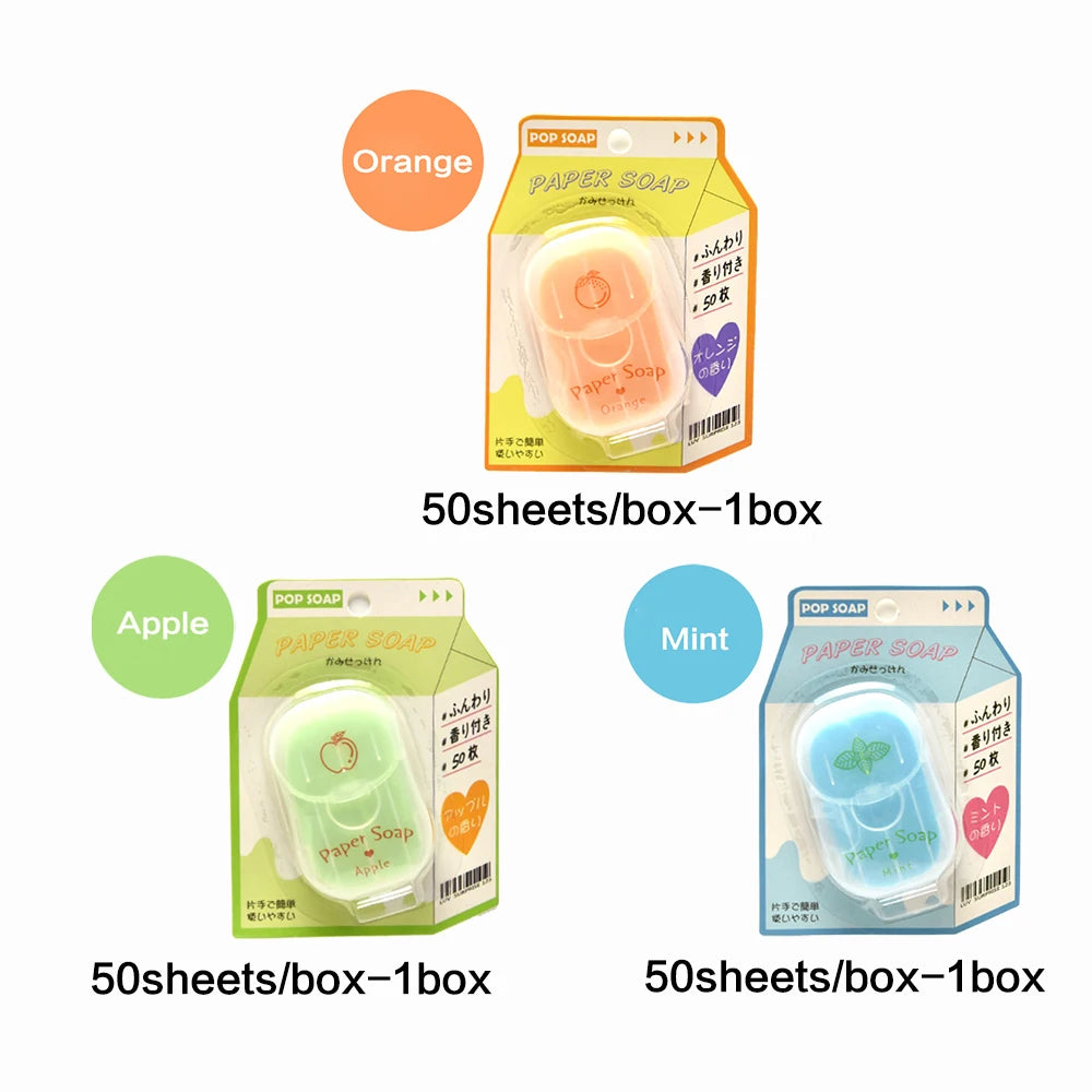 Portable Hand Soap Sheets for Travel – 50 Dissolving Sheets Dissolving Soap Sheets Oasis Select 3 Flavors mix