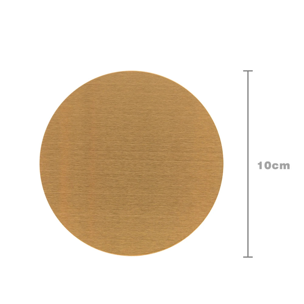 Stainless Steel Coaster Table Mat Cafe Non-slip Pad Insulation Placemat Bar Dining Table Decor Home Simple Photography Props Oasis Select Gold-Circle