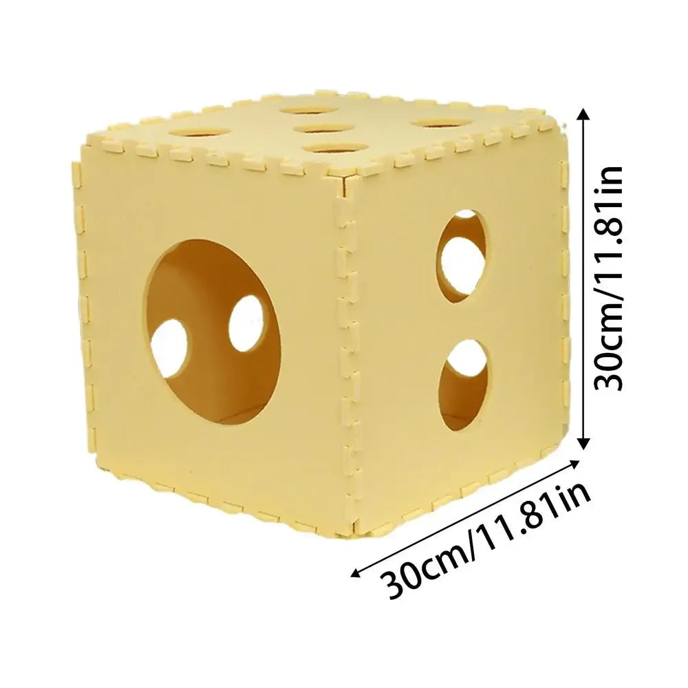 Splicing Felt Cats Nest Dice-shape Cat House Detachable Cat Mat Felt Tunnel Toy Interactive Pet Toy Cube Tent Pet Supplies gifts Oasis Select