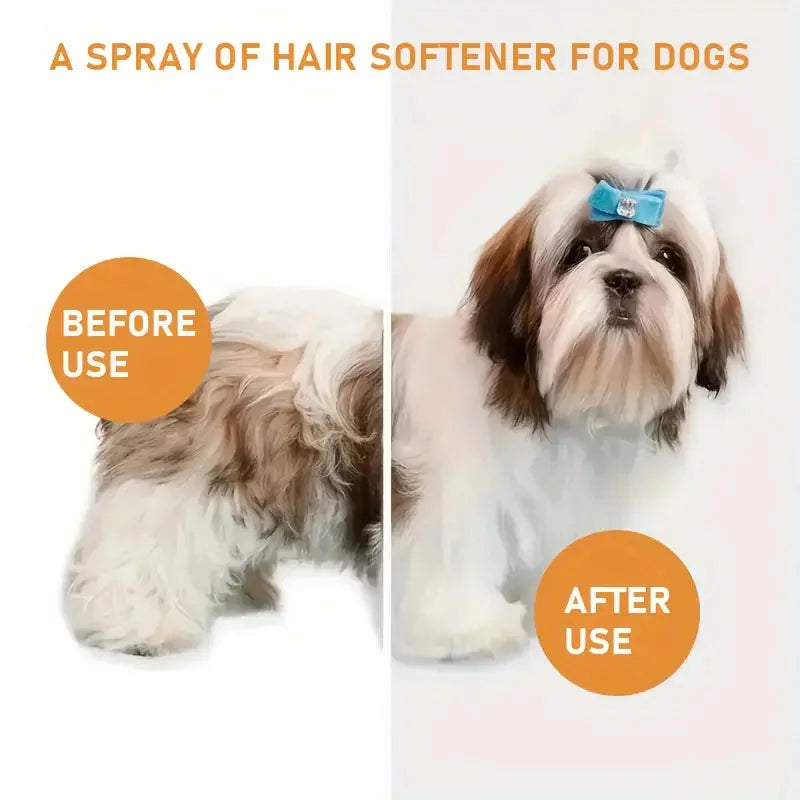Pet Hair Smoothing Care Spray, Containing Gentle Ingredients, Deeply Moisturizes and Hydrates the Hair. Just One Spray Can Soften and Make Your Pet's Fur Smoother and Shinier. Oasis Select