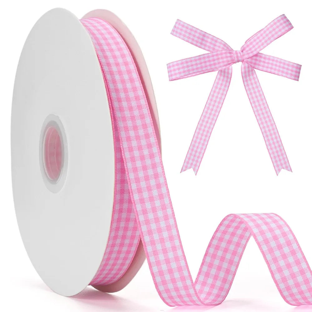 50 Yard Plaid Satin Ribbon Roll 2CM – Gift Wrapping & Weddings