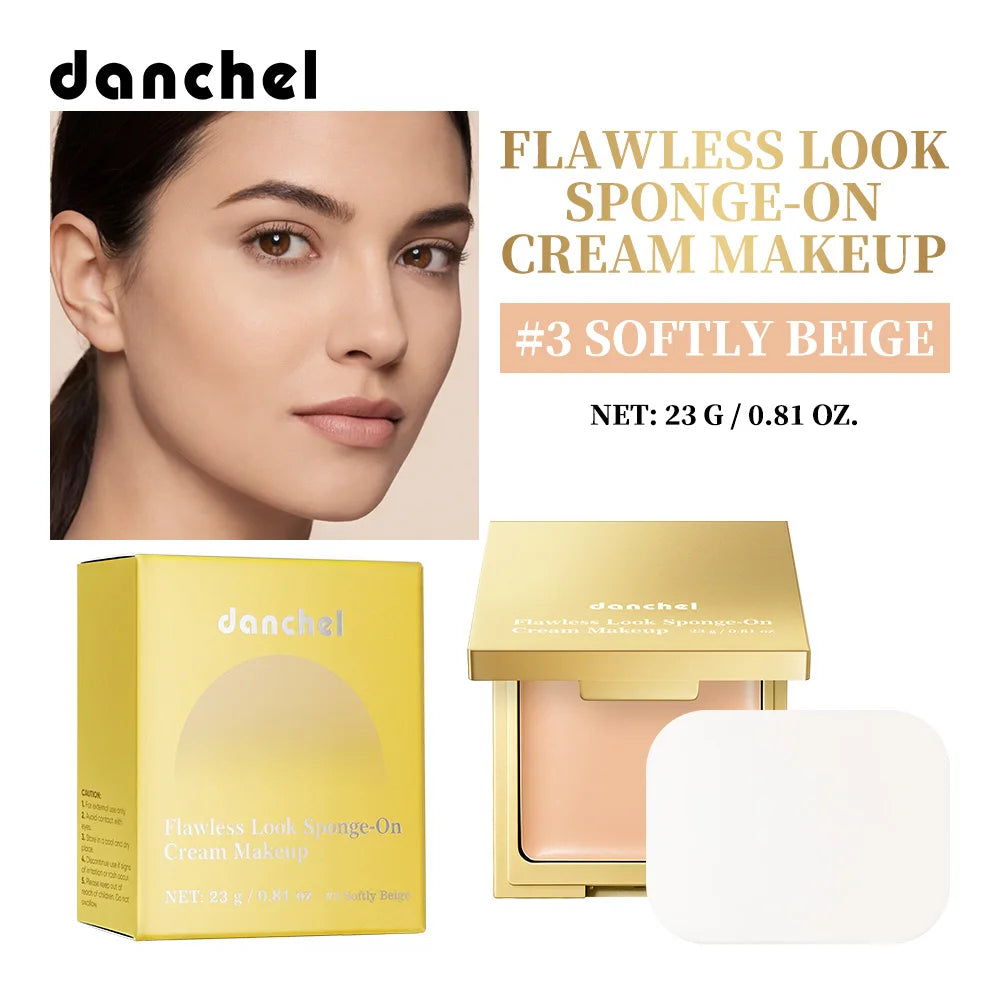 Flawless Cream Makeup Long Lasting Lightweight Texture Natural Coverage Foundation Cream Oil Control Moisturizing Base Makeup Oasis Select Color 3