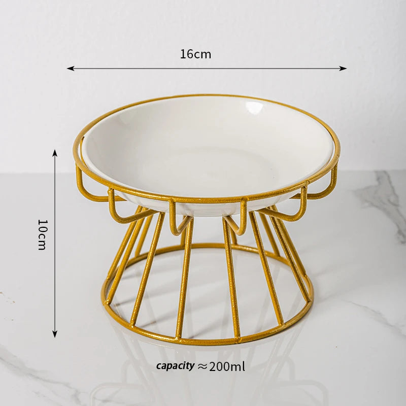 Ceramic Raised Pet Bowl Food Water Treats For Cats &amp Doggie Cat Stand Bowl Dogs Supplies Outdoor Feeding Drinking Accessories Oasis Select A6