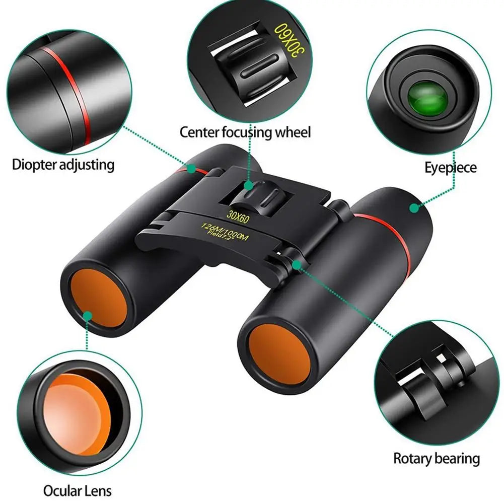 30x60 HD Folding Binoculars – Bird Watching & Camping Folding Binoculars Oasis Select