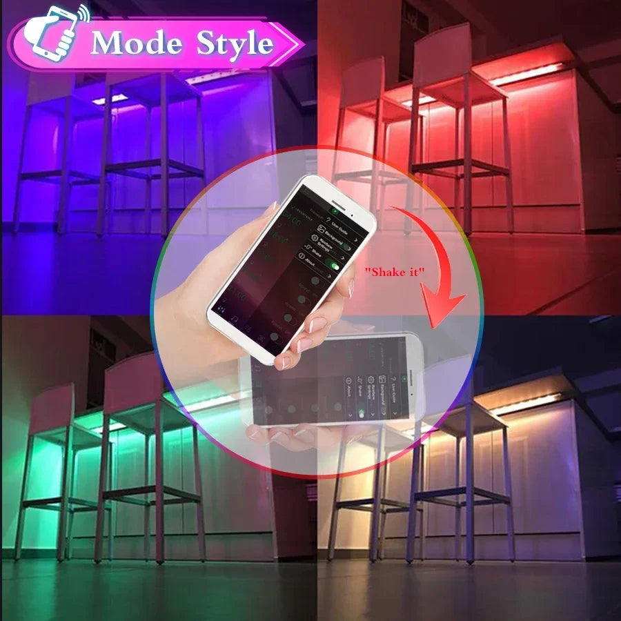 5M Bluetooth RGB LED Strip Light | Music Sync USB Remote RGB LED Strip Light Oasis Select