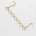 Magic Space Saving Clothes Hangers Foldable Closet Organizer Wardrobe Clothing Cascading Rack 7 Slots For Pants Dresses Coats Oasis Select Gold
