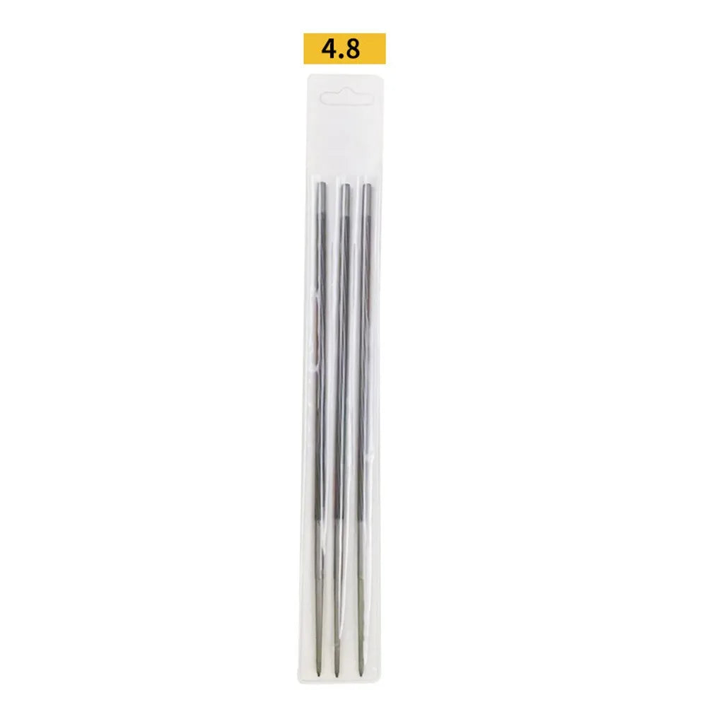 3Pcs Durable 4.0/4.8/5.5mm Chain Saw Chain Files Round Hand Tools Grinding File High Hardness Logging File Grinding Tool Oasis Select 4.8mm