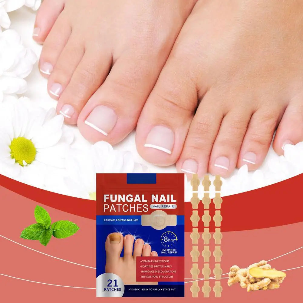 Fungal Nail Repair Patches – 21pc Nighttime Toenail Treatment Nail Repair Patch Oasis Select