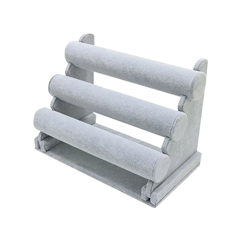 3-Tier Velvet Bracelet & Watch Jewelry Organizer Stand Rack Jewelry Organizer Stand Oasis Select