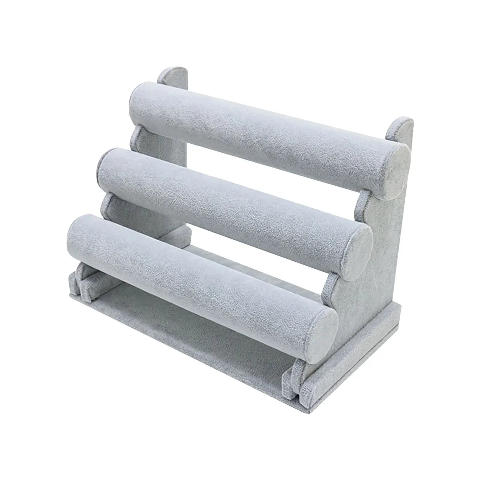 3-Tier Velvet Bracelet & Watch Jewelry Organizer Stand Rack Jewelry Organizer Stand Oasis Select