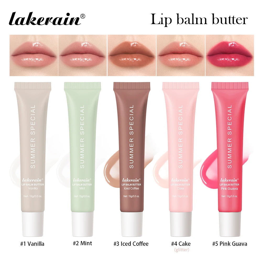 Summer Lip Balm Moisturizing Mirror Lip Gloss Lip Vanilla Mint Iced Coffee Cake Smell Lipstick Transparent Lip Oil Makeup Oasis Select
