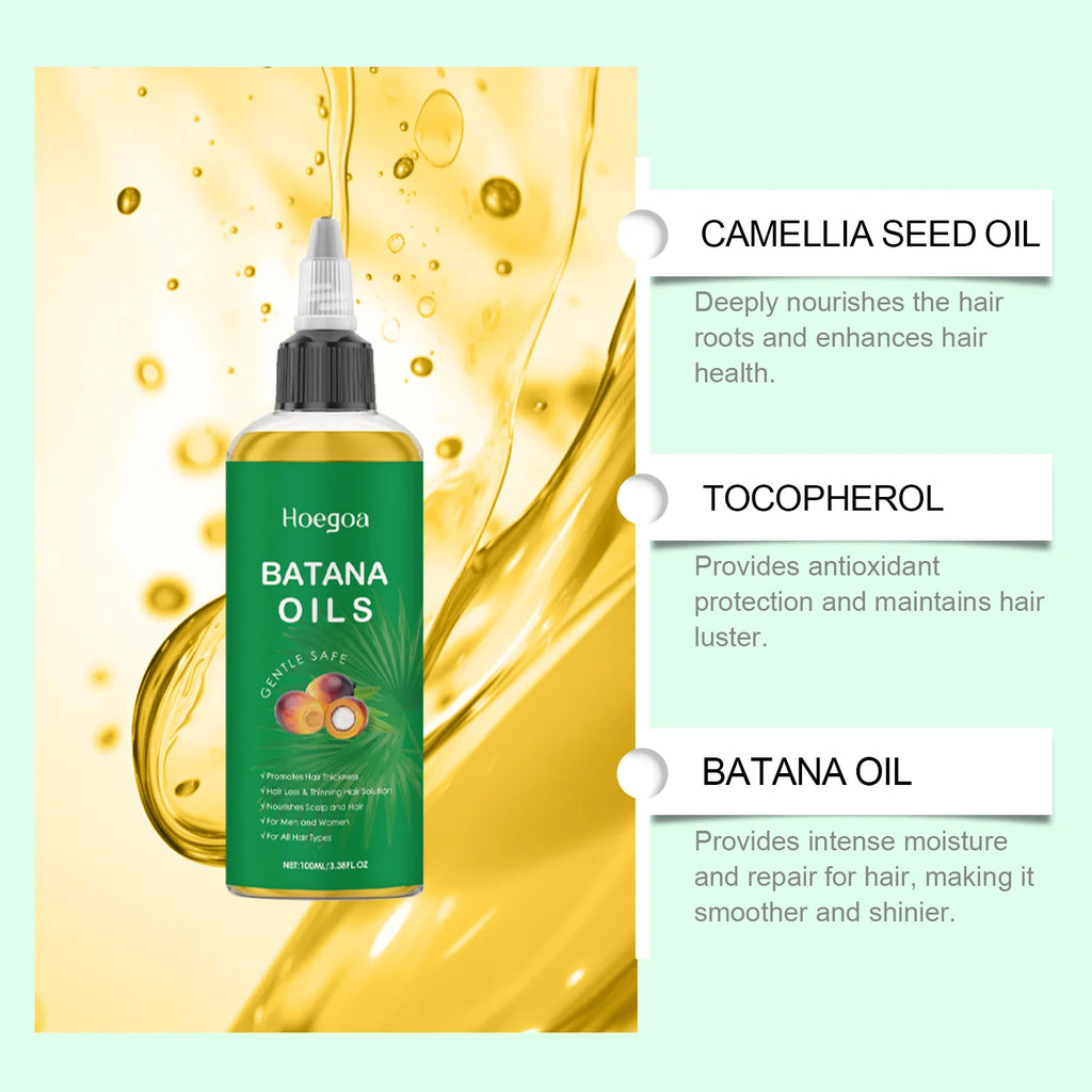 Batana Hair Strengthening Oil Deep Nourishing Smooth Repair Frizzy Damage Hair Anti Break Loss Promote Growth For All Hair Types Oasis Select