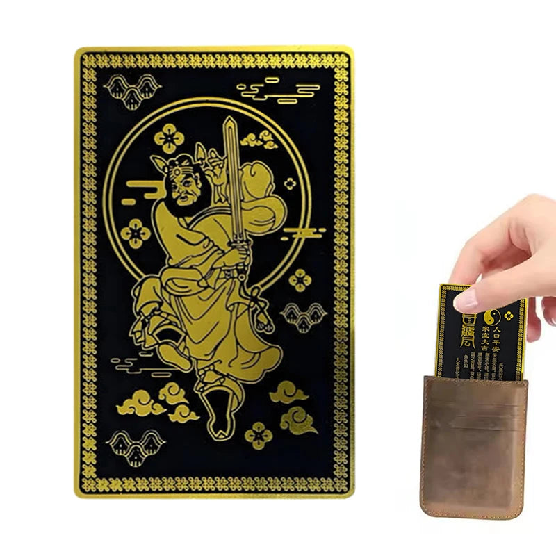 Chung Kwei Fengshui Night Protector Card Metal Amulet Lucky Charms for Home And Office Spot Protection Oasis Select