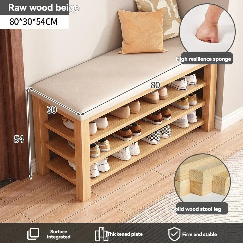 Shoe changing stool at the entrance, shoe wearing stool at the entrance, integrated seating stool, soft bag shoe rack, and seate Oasis Select 80cmD model