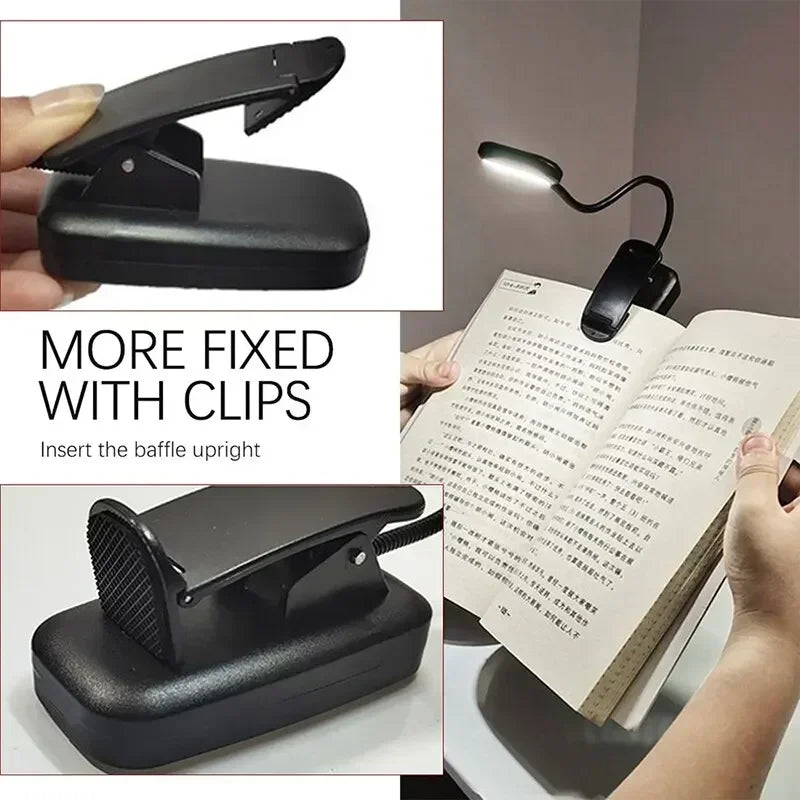 Mini Book Clip Light Battery Powered Book Light Eye Protection Reading Lamp Portable Small Desk Lamp for Bedroom Study Readers Oasis Select