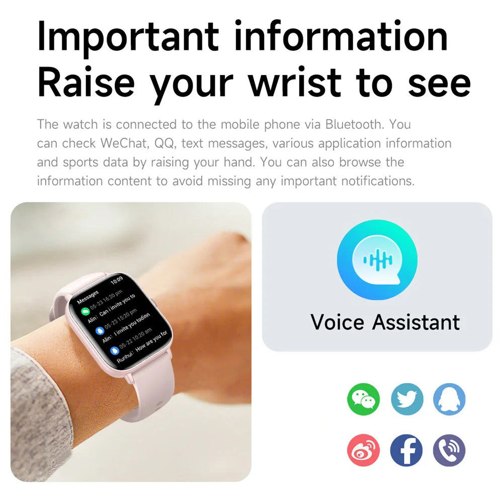 Information Reminder Smartwatch Music Blue Tooth Call Ultra-Thin Body Sport Fitness Smart Watch Heart Rate Sleep Health Watches Oasis Select