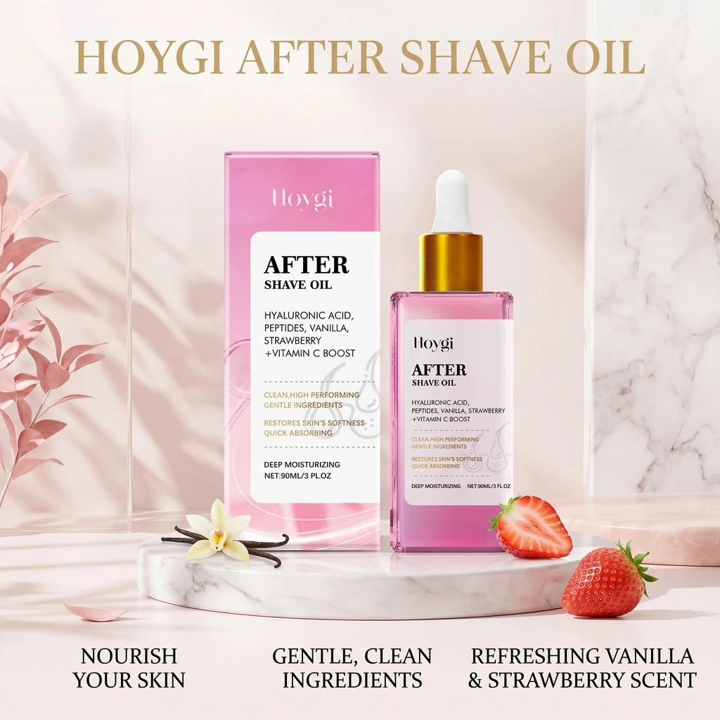 Vanilla & Strawberry After Shave Oil Soothe Irritation, Reduce Redness Hydrating and Nourishing Skin Post-Shave Care Oil Oasis Select