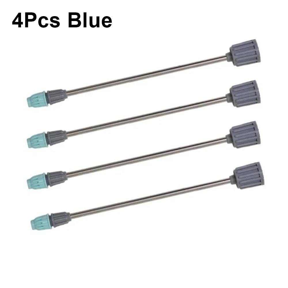 4Pcs Portable Spray Bottle Extension Rod Plastic 22cm Pressure Pot Spray Nozzle Hand Operated Long Nozzle Oasis Select 4Pcs blue