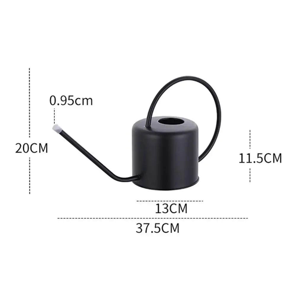 Sprinkler Stainless Steel Watering Can Rustproof Leakproof Comfortable Watering Pot 1.3L Long Nozzle Spray Kettle Gardening Oasis Select
