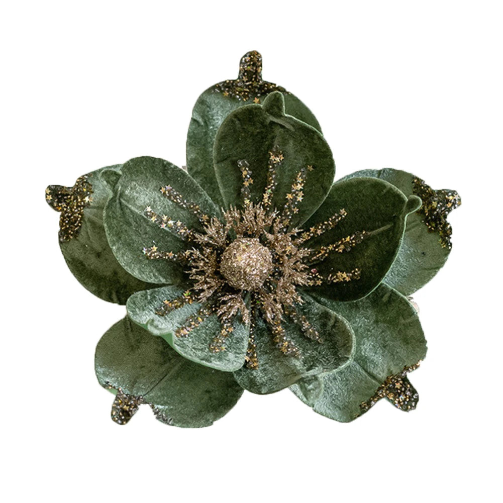 Festive Celebrations Christmas Magnolia Flowers Artificial Magnolia Flowers For Home Festive Ornament For Holiday Displays Oasis Select Is green China Mainland