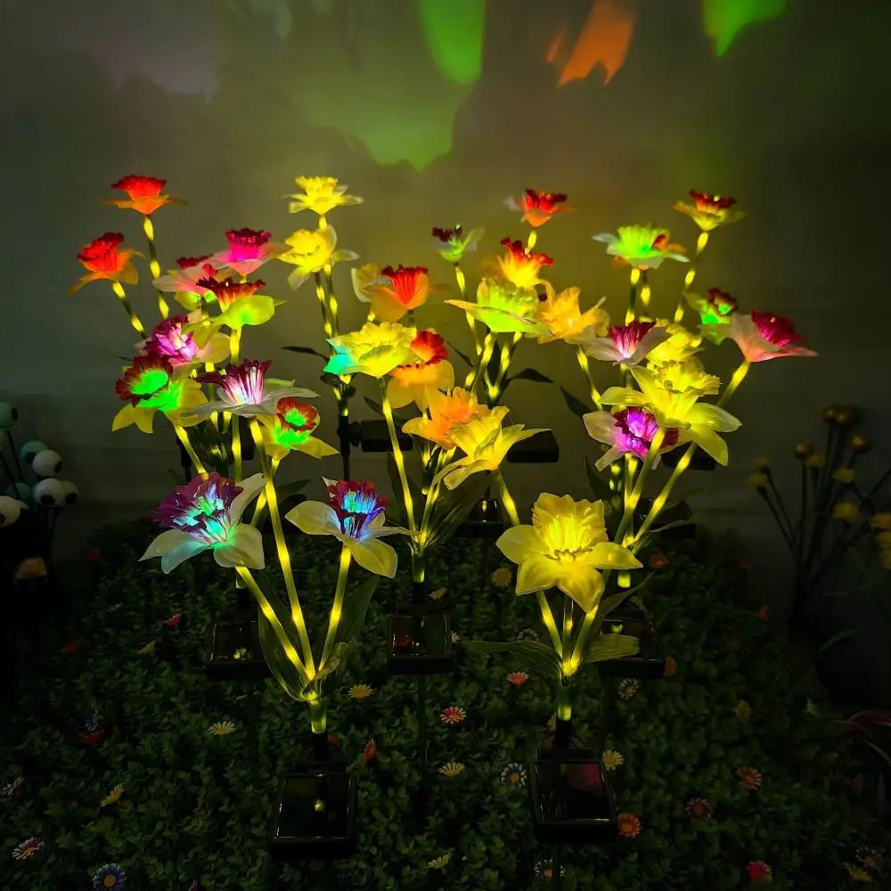 Solar Narcissus Flower Stake Lights – IP65 Waterproof Garden Solar Garden Stake Light Oasis Select