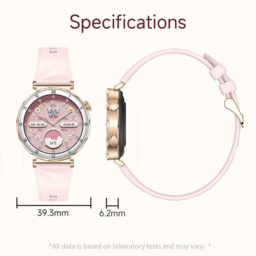 Women Smartwatch Information Push 1.19 Inch Amoled Screen Smart Watch Sleep Health Monitor Blue Tooth Call Sports Fitness Music Oasis Select