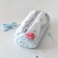 Plush Pencil Case, Cute Stationery Bag, Plush High-value Student Large Capacity Stationery Box Oasis Select Blue