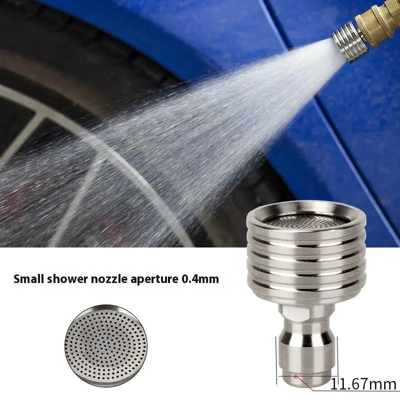 High Pressure 1/4 Interface Quick Connect Water Sprinkler Washing Nozzle Stainless Steel Shower Blades Wash Cars Irrigation Tool Oasis Select 04mm