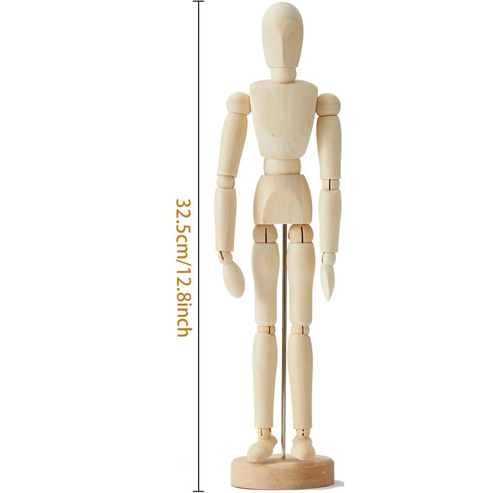 Wooden Hand Body Draw Action Toys Drawing Sketch Mannequin Model Movable Limbs Figures Home Decor Artist Models Jointed Doll Oasis Select 12 Inch
