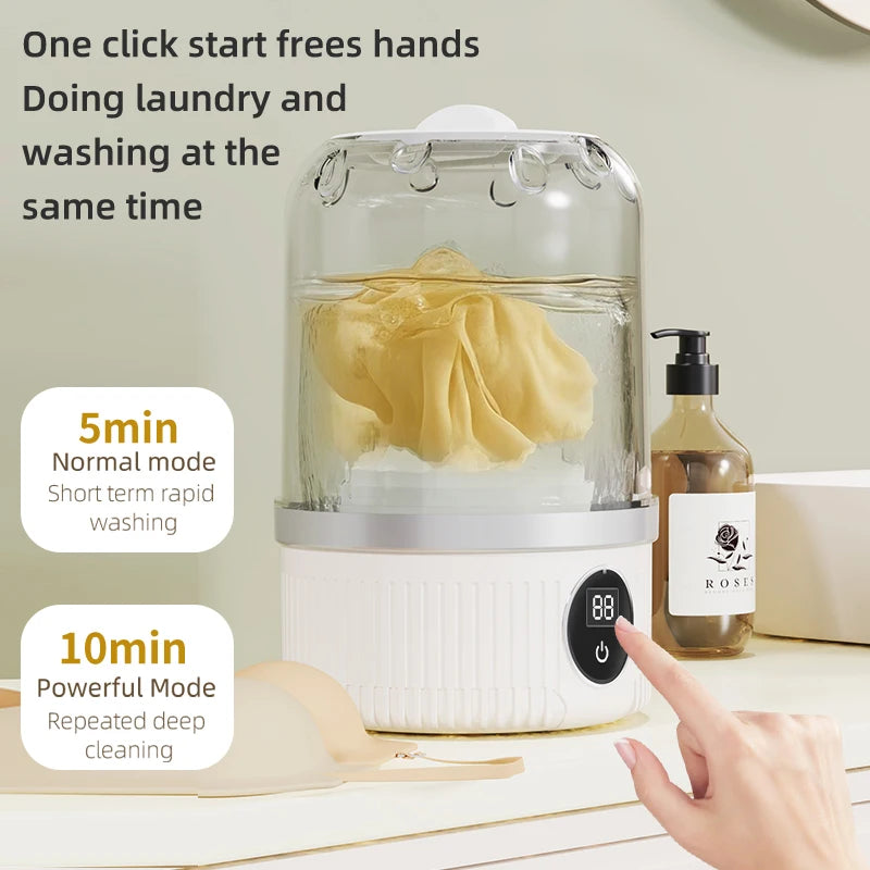 Mini Washing Machine Household Electric Washing Cup Underwear Socks Small Wireless Charging Washing Machine Oasis Select