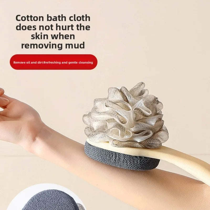 Creative Double Sided Bath Brush Back Rubbing Massage Body Exfoliating Brush Long Handle Rubbing Back Artifact Cleaning Tools Oasis Select