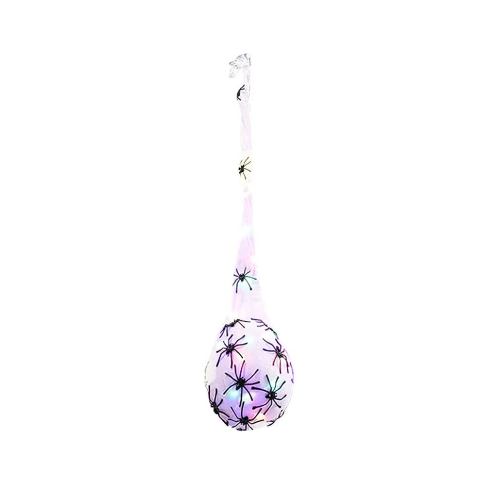 3-Pack LED Halloween Spider Egg Sacs – Glowing Hanging Decor Halloween Hanging Decor Oasis Select Multicolor 15x90cm