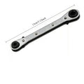 4-in-1 Refrigeration Ratchet Wrench 1/4 3/8 3/16 5/16Inch Port Valve HVAC Tool CS for Use on Compressors with Access Valves Oasis Select 1Pcs