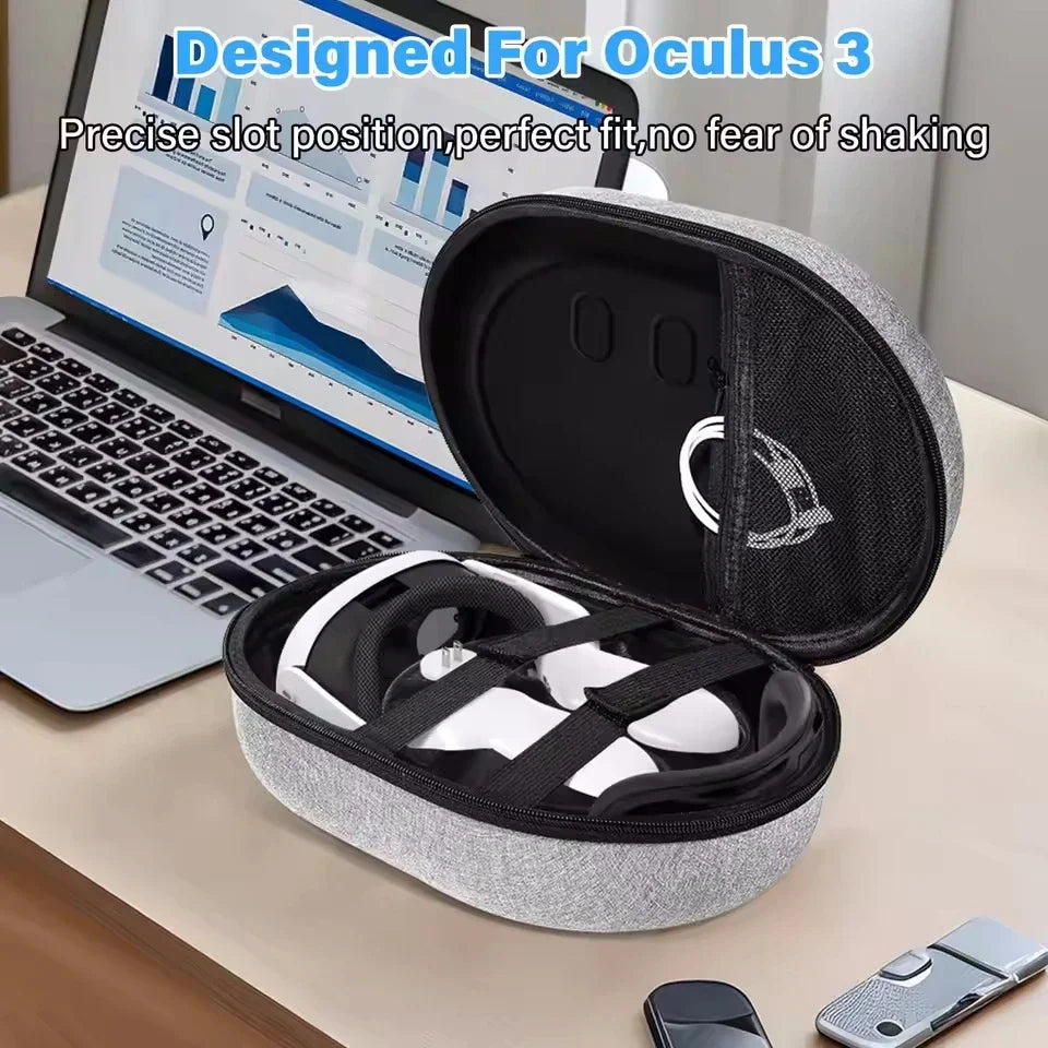 Hard Carrying Case for Meta Quest 3 VR Headset – EVA Shell