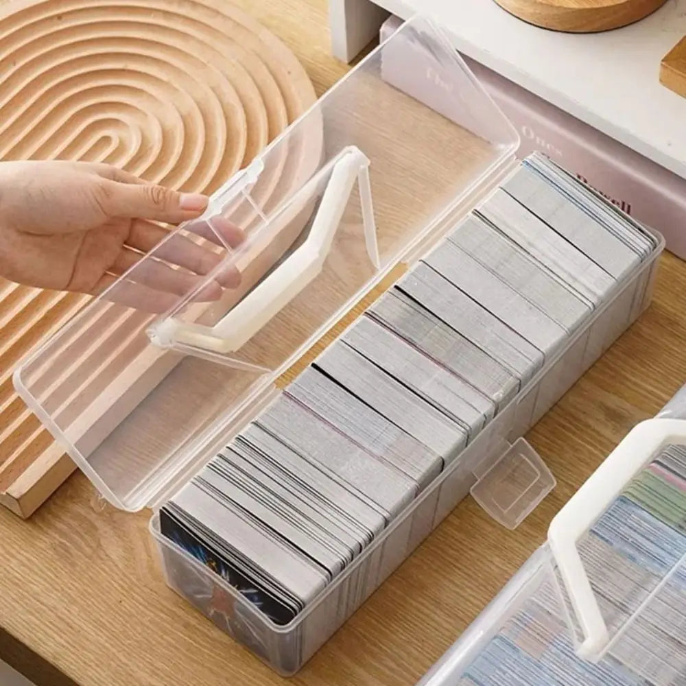 Plastic Game Cards Storage Box Transparent Large Capacity Football Stars Trading Card Storage Box Dustproof Multi-Purpose Oasis Select