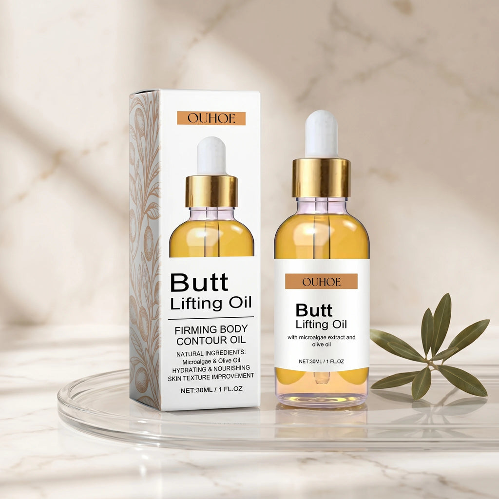 OUHOE Butt Lifting Oil 30ml Firming Serum, Hip Lifting & Tightening Massage Oil for Elasticity & Moisturizing Butt Care Body Oil Oasis Select