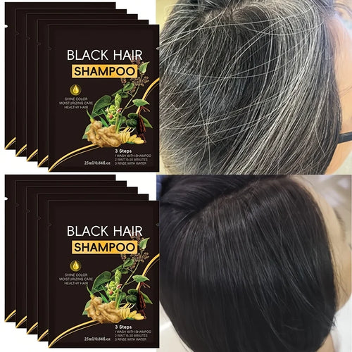 Bag of 3-in-1 Instant Hair Color Shampoo, DIY Hair Color Herbal Color Treatment, 25ml Hair Color Sachet Oasis Select