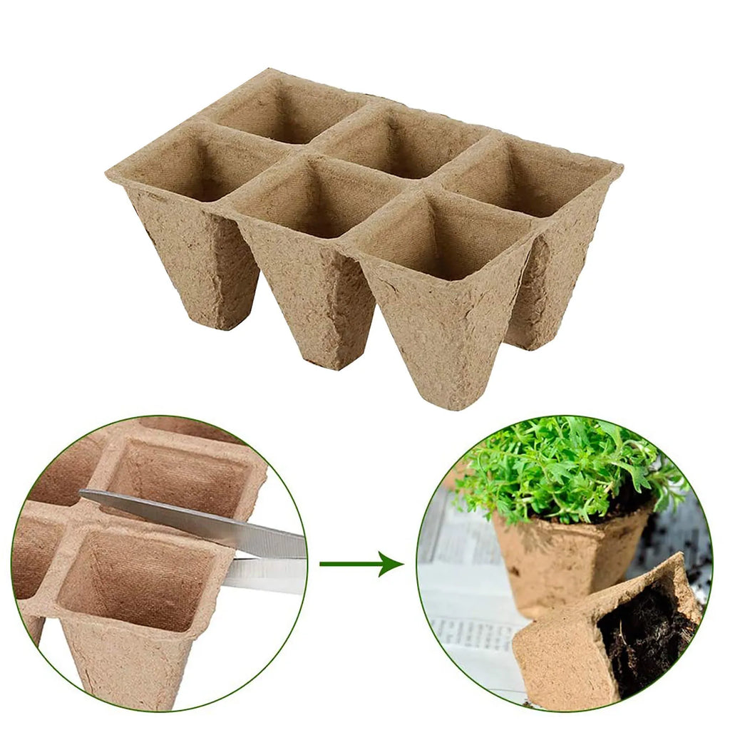 10/20Pcs Biodegradable Seed Starter Peat Pots Seed Growing Tray Planting Seed Tray Kit for Garden Grow Box Supplies Nursery Cup Oasis Select