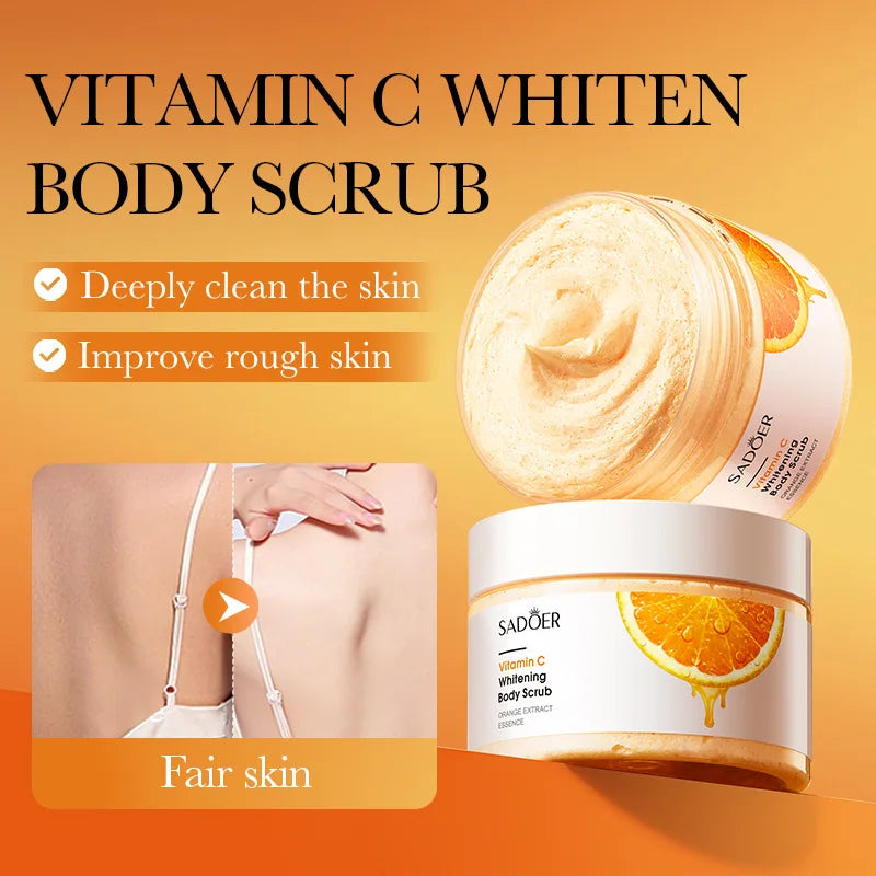 SADOER Vitamin C Body Scrub – Brightening Exfoliating Cream Body Exfoliating Scrub Oasis Select